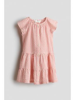 H&M - Girls Multi-Color Tiered seersucker dress