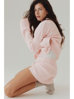 H&M - Women Pink Cable-knit jumper