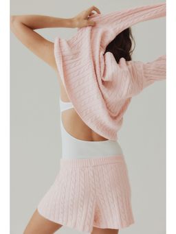 H&M - Women Pink Cable-knit shorts