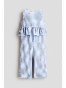 H&M - Girls Blue 2-piece embroidered set
