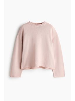H&M - Women Pink Roll-edge jumper