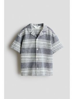 H&M - Boys Blue Linen-blend resort shirt
