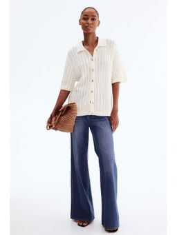 H&M - Women White Crochet-look cardigan