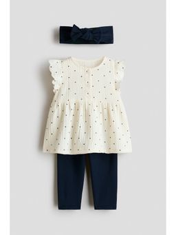 H&M - Girls Blue 3-piece cotton set