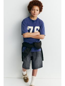 H&M - Boys Blue 2-pack Loose Fit Denim shorts