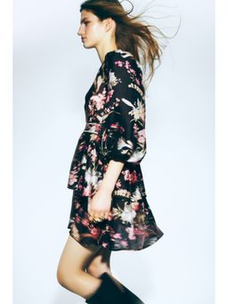 H&M - Women Black Linen-blend dress