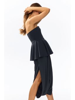 H&M - Women Grey Wrap-detail balloon trousers