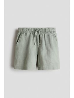 H&M - Boys Green Linen shorts