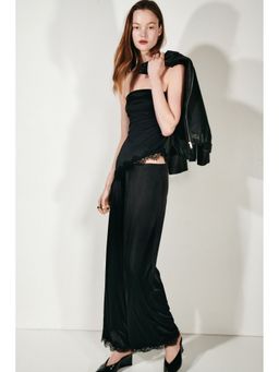 H&M - Women Black Lace-trimmed tube top