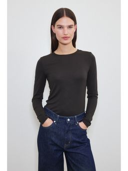 H&M - Women Brown Warming Slim Fit Top