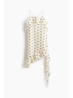 H&M - Women White Flounced halterneck dress