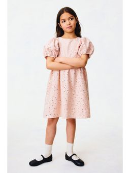 H&M - Girls Pink Broderie anglaise cotton dress
