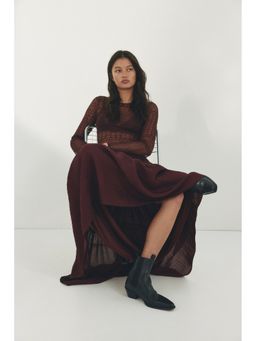 H&M - Women Red Crpe A-line skirt