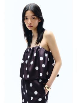 H&M - Women Brown Gathered strappy top