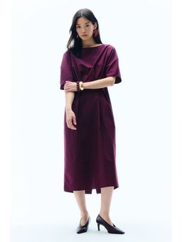 H&M - Women Red Waisted midi dress