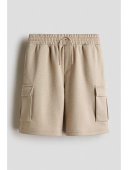 H&M - Boys Beige Cargo sweatshirt shorts