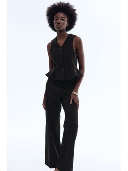 H&M - Women Black Bootcut twill trousers