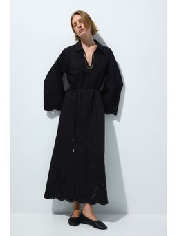 H&M - Women Black Broderie anglaise dress