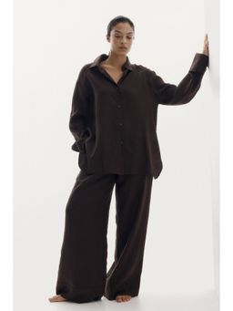 H&M - Women Brown Wide linen trousers