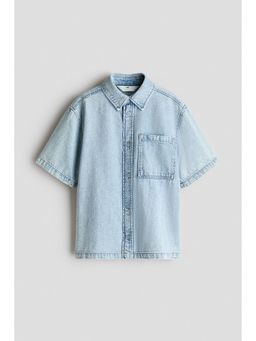 H&M - Boys Blue Short-sleeved denim shirt