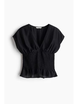 H&M - Women Black Smocked top