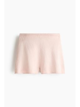 H&M - Women Pink Roll-edge knitted shorts