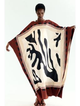 H&M - Women Brown Printed kaftan dress