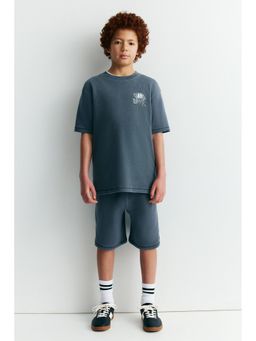 H&M - Boys Grey 2-piece printed sweatshirt set
