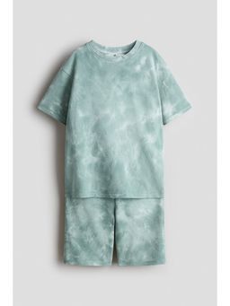 H&M - Boys Turquoise 2-piece printed sweatshirt set