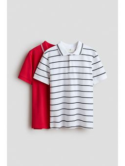 H&M - Boys Red 2-pack cotton Polo T-shirts