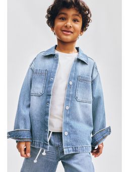 H&M - Boys Blue Oversized denim overshirt