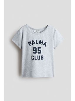 H&M - Girls Grey Printed T-shirt