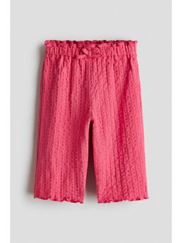 H&M - Girls Pink Textured jersey trousers