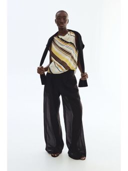 H&M - Women Multi-Color Linen-blend top