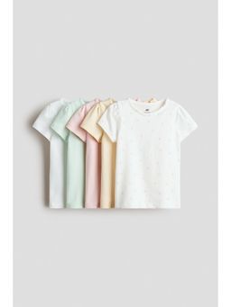 H&M - Unisex Green 5-pack cotton T-shirts
