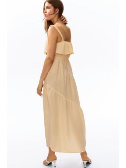 H&M - Women Yellow Flounced tiered dress