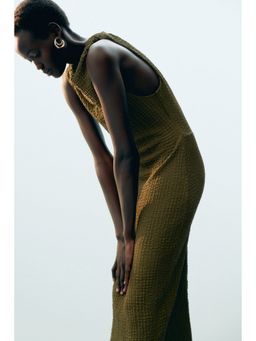 H&M - Women Green Textured jersey dress