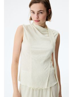 H&M - Women Beige Scarf-detail top