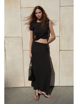 H&M - Women Black Maxi skirt