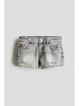 H&M - Girls Grey Relaxed Fit Denim shorts