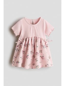 H&M - Girls Pink Textured jersey dress