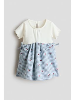 H&M - Girls White Textured jersey dress