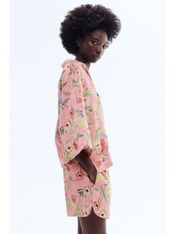 H&M - Women Pink Patterned shorts