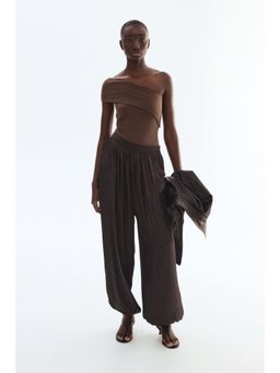 H&M - Women Brown One-shoulder Bodysuit