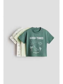 H&M - Boys White 3-pack cotton T-shirts