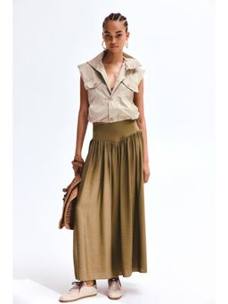 H&M - Women Green Maxi skirt
