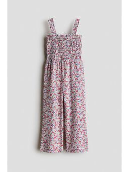 H&M - Girls Multi-Color Smocked cotton jumpsuit