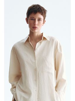 H&M - Women Beige Oversized shirt