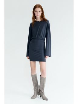 H&M - Women Blue Long-sleeved jersey dress