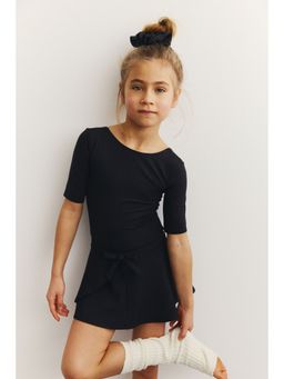 H&M - Girls Black 2-piece bodysuit and skirt set